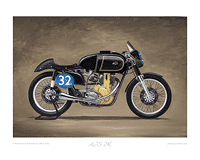 AJS 7R motorcycle art print