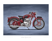 Ariel Square Four motorcycle art print