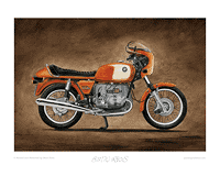 BMW R90S motorcycle art print