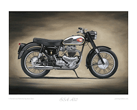 BSA A10 motorcycle art print