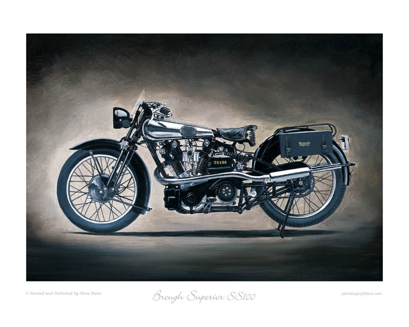 Brough Superior SS100 motorcycle art print