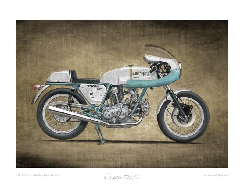 Ducati 750SS motorcycle art print