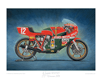 Ducati 900SS TT Winner Hailwood motorcycle art print