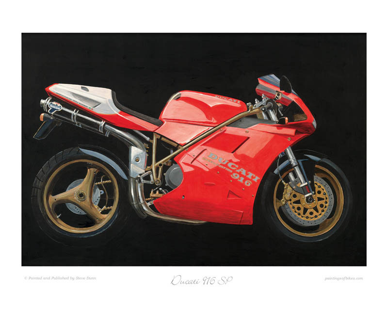 Ducati 916 motorcycle art print
