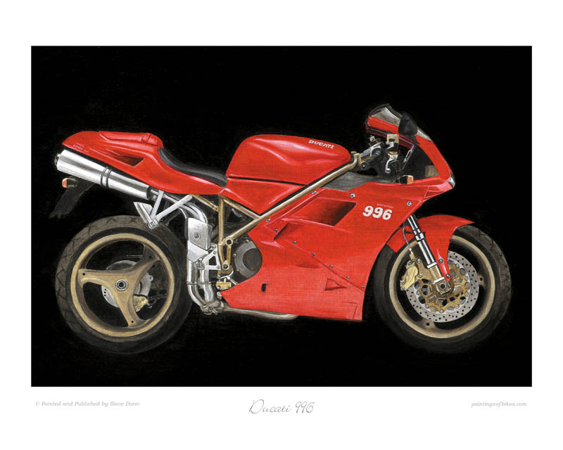 Ducati 996 motorcycle art print