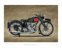 Excelsior Manxman motorcycle art print