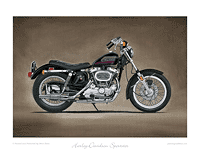 Harley-Davidson Sportster motorcycle art print