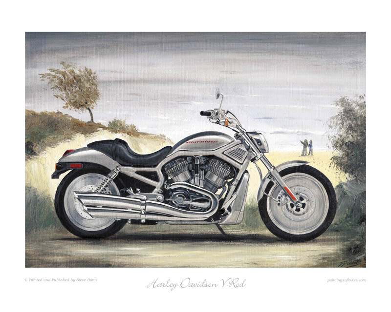 Harley-Davidson motorcycle art print