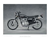 Honda CB 500 Four motorcycle art print black