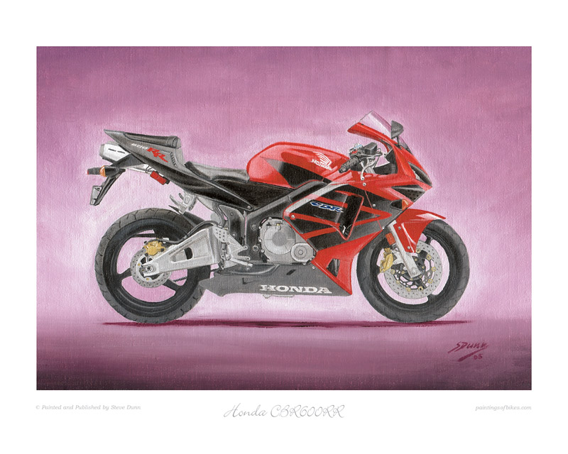 Honda CBR600RR motorcycle art print