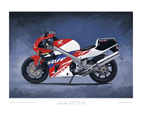 Honda RVF750 RC45 motorcycle art print