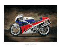Honda RC30 motorcycle art print