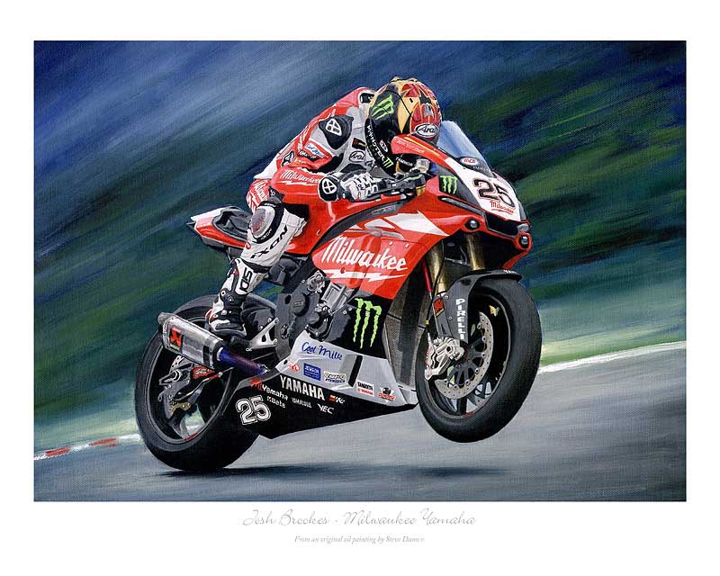 Josh Brookes - Milwaukee Yamaha 2015 art print