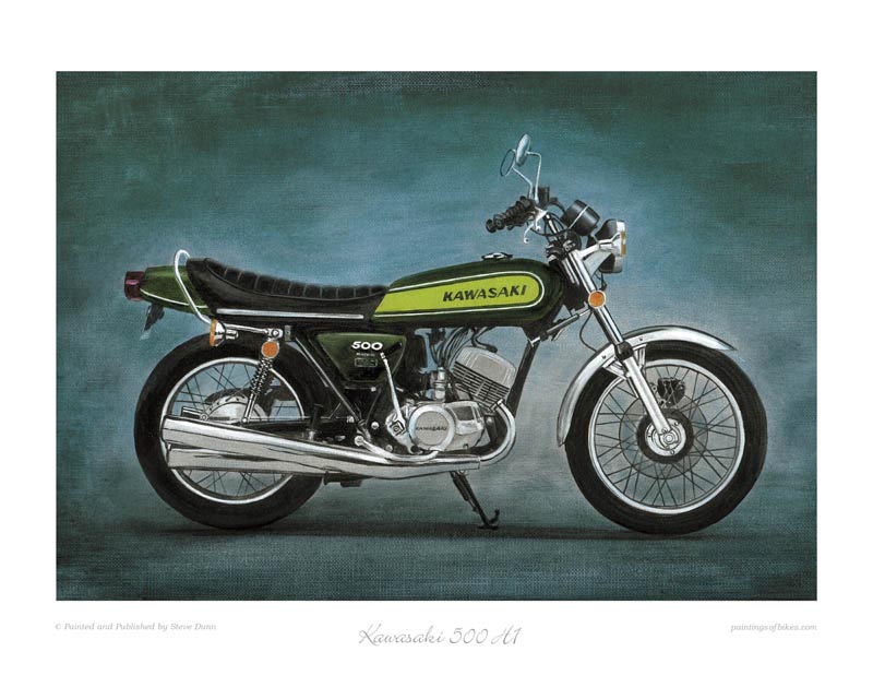 Kawasaki 500 H1 motorcycle art print