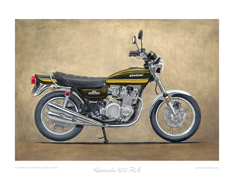 Kawasaki 900 Z1A green print