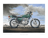 Kawasaki z650 motorcycle art print
