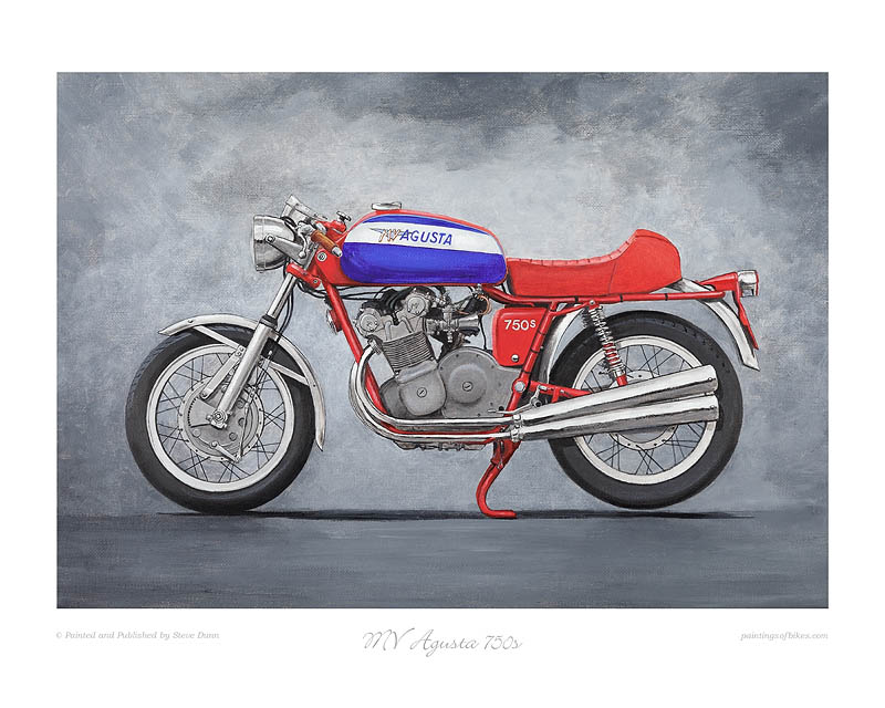 MV Agusta 750s motorcycle art print