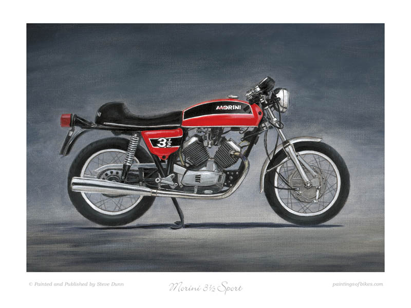 Morini 3 1/2 Sport motorcycle art print