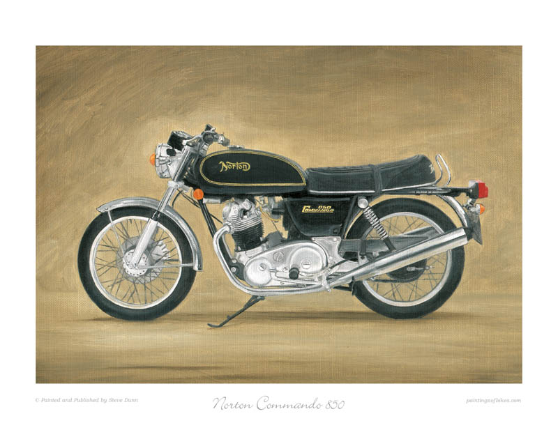 Norton Commando 850 Interstate motorcycle art print
