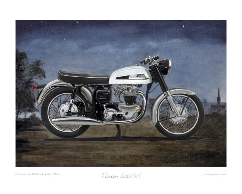 Norton 650SS motorcycle art print