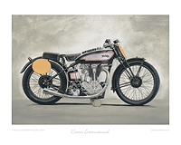 Norton International motorcycle art print