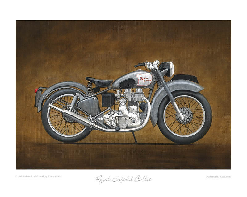 Royal Enfield Bullet motorcycle art print