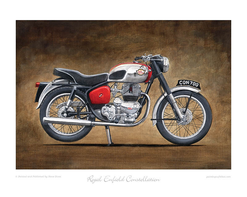 Royal Enfield Constellation motorcycle art print