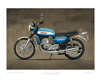 Suzuki GT750 motorcycle art print