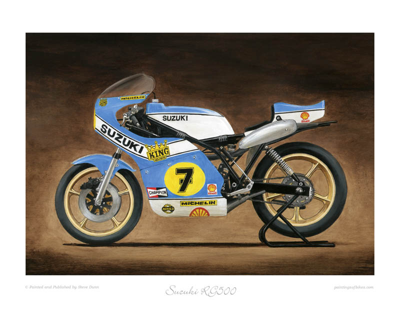 Suzuki RG500 motorcycle art print