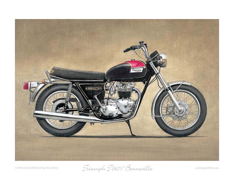 T140V Bonneville motorcycle motorcycle art print