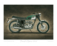 Triumph T100T Daytona motorcycle art print
