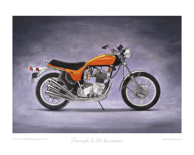 Triumph X-75 Hurricane motorcycle art print