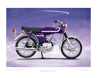Yamaha FS1-E Fizzy motorcycle art print