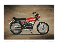 Yamaha RD350 motorcycle art print