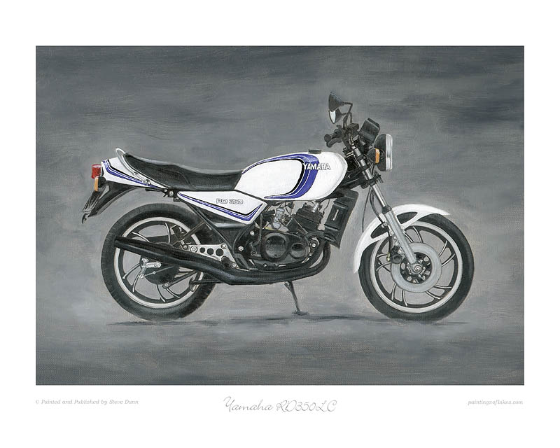 Yamaha RD350LC motorcycle art print