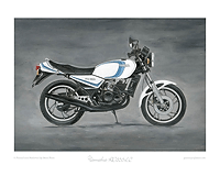 Yamaha RD350LC (Blue) motorcycle art print