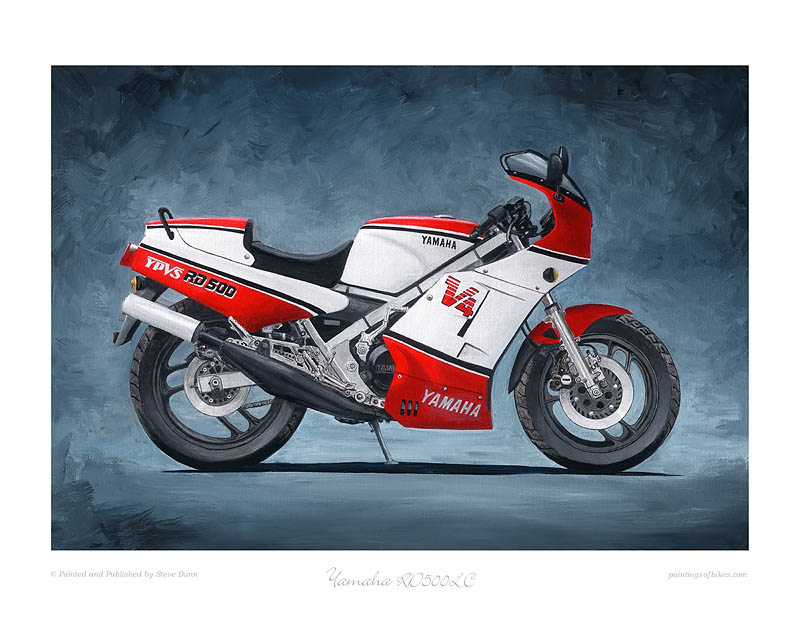 Yamaha RD500LC motorcycle art print