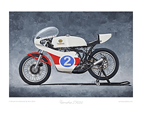 Yamaha TZ350 motorcycle art print